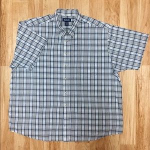 Big & Tall 3XL Short Sleeve Button Down Shirt
